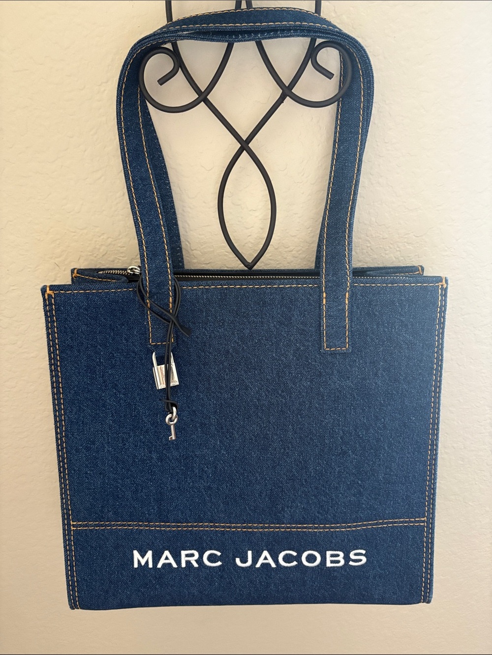 Marc Jacobs The Lock Denim Shopper Tote